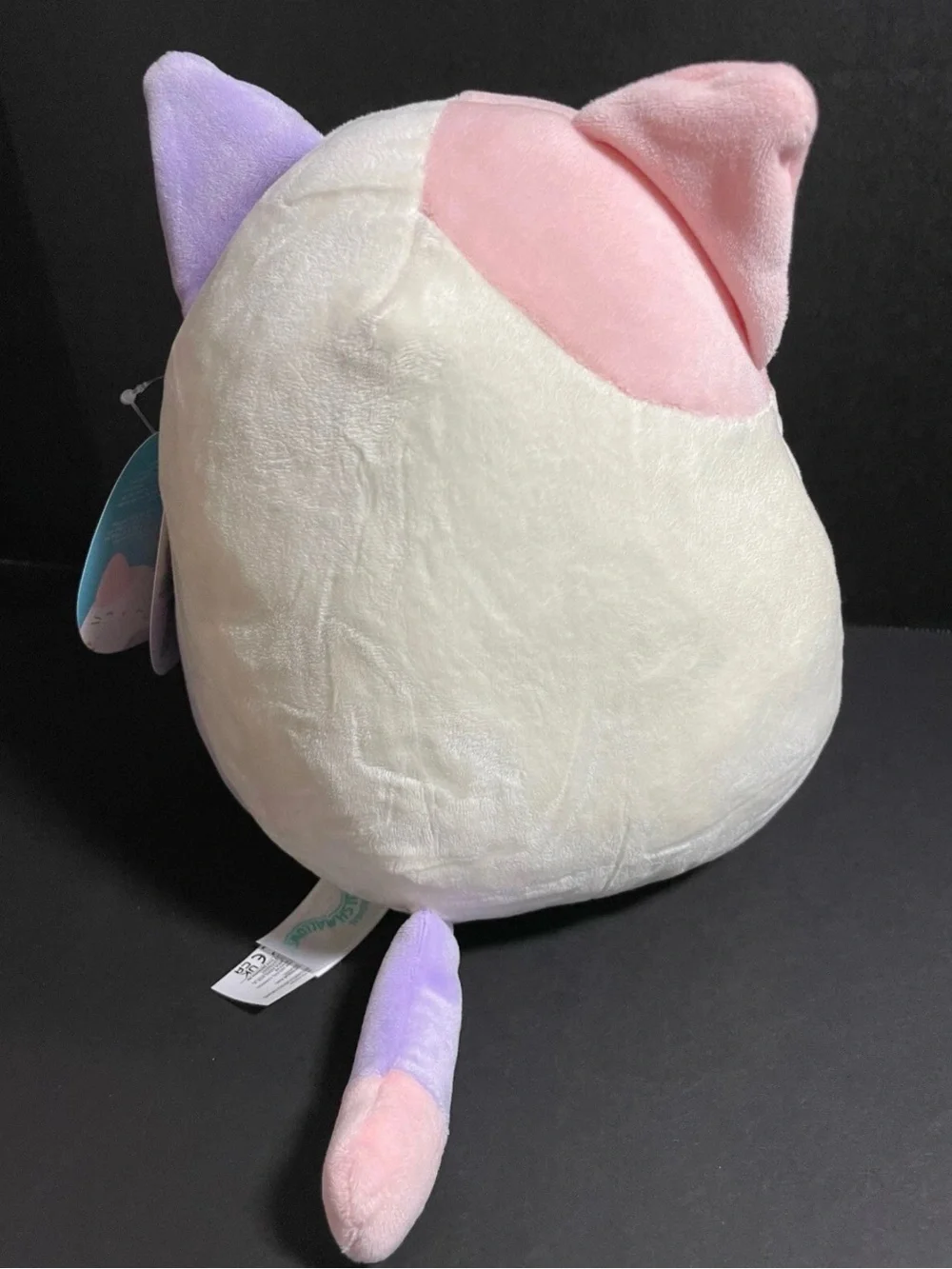 Squishmallows Cream Cat Plush with Pink & Purple Accents 8”